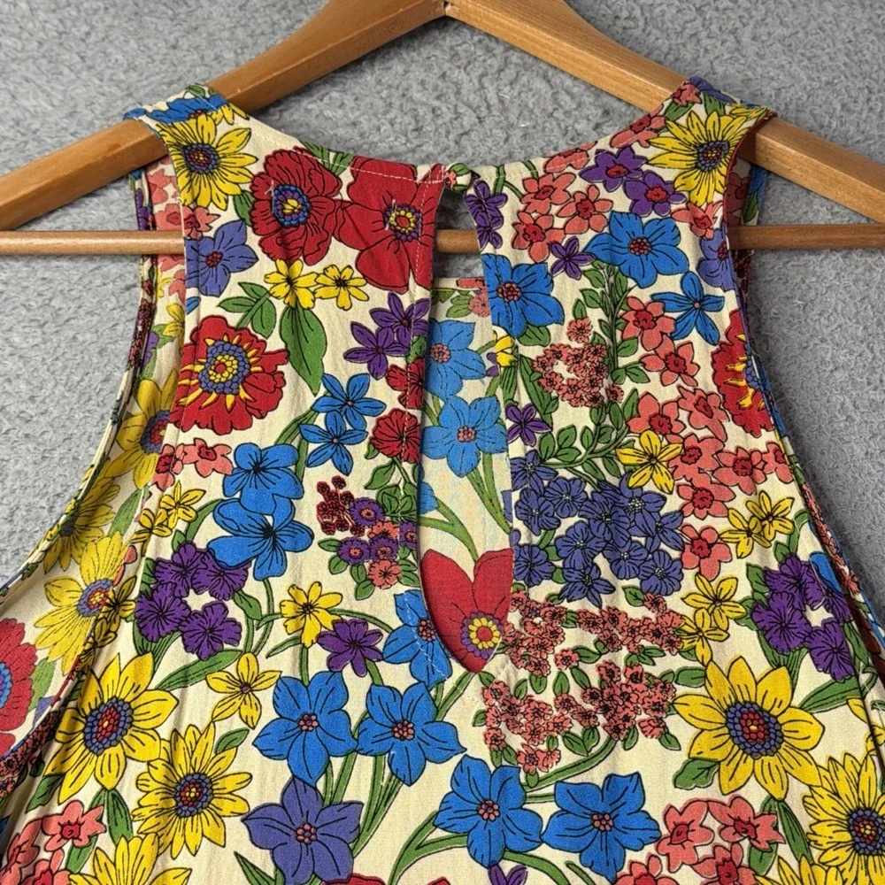 NATURAL LIFE Dress Womens Medium Maxi Foral Pockets Soft Flowy Resort Chic